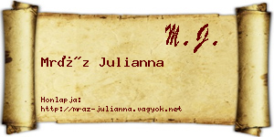 Mráz Julianna névjegykártya